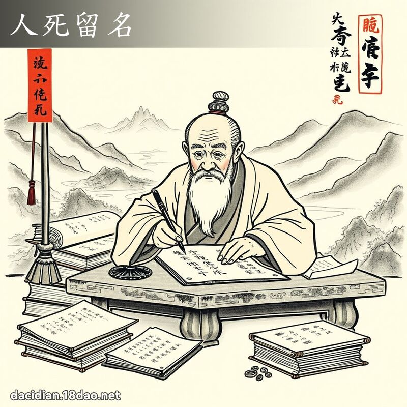 人死留名 - 國語大辭典配圖