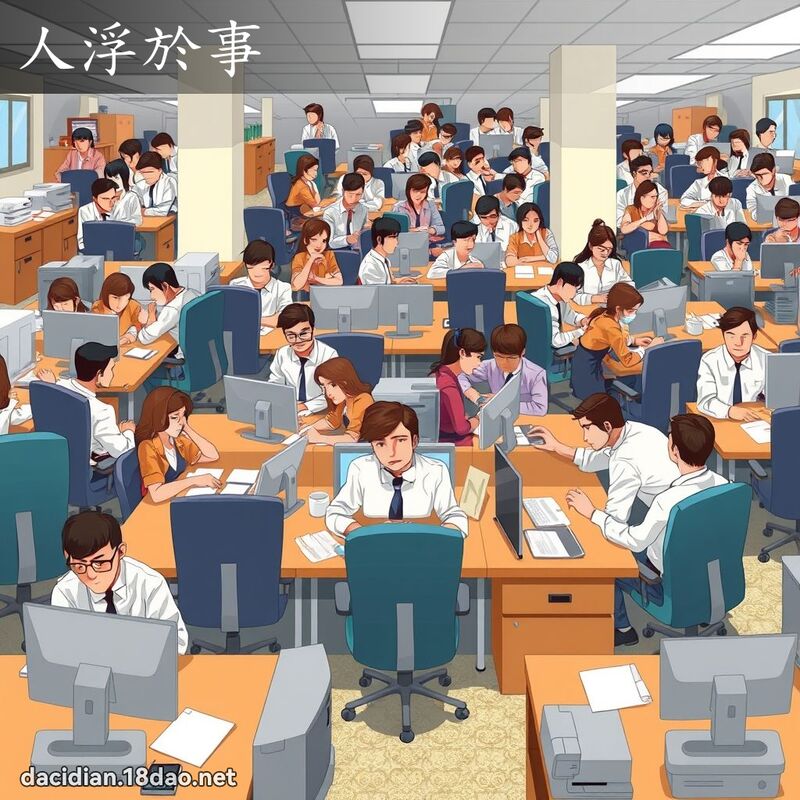 人浮於事 - 国语大辞典配图
