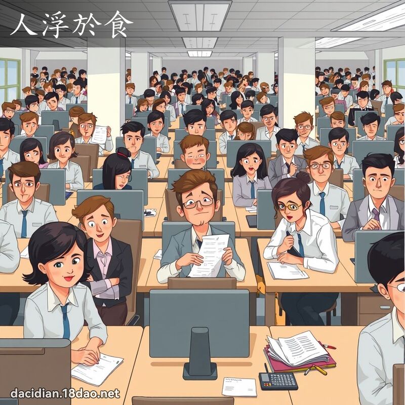 人浮於食 - 國語大辭典配圖