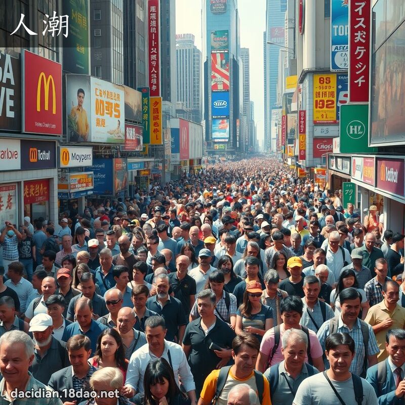 人潮 - 國語大辭典配圖