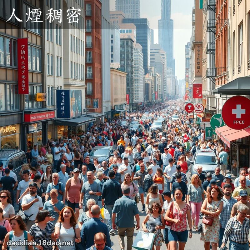 人烟稠密 - 国语大辞典配图