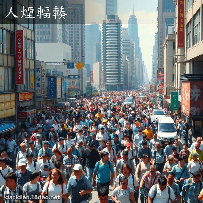 人煙輻輳 - 國語大辭典配圖
