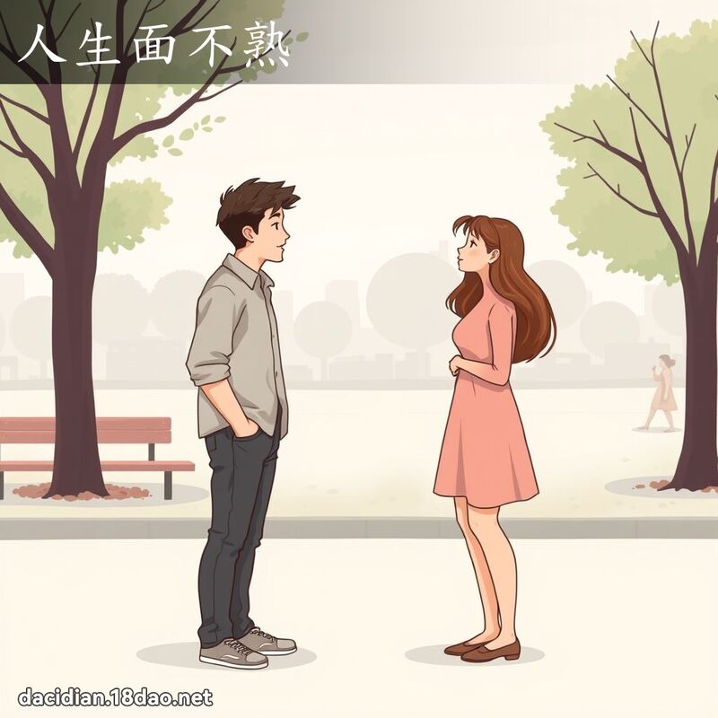 人生面不熟 - 國語大辭典配圖