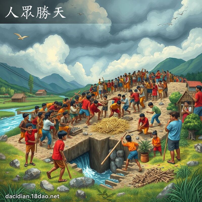 人眾勝天 - 國語大辭典配圖