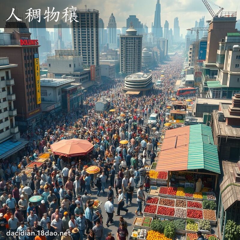 人稠物穰 - 國語大辭典配圖
