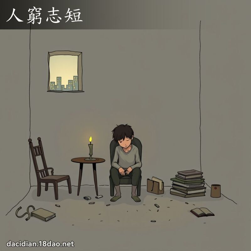 人穷志短 - 国语大辞典配图