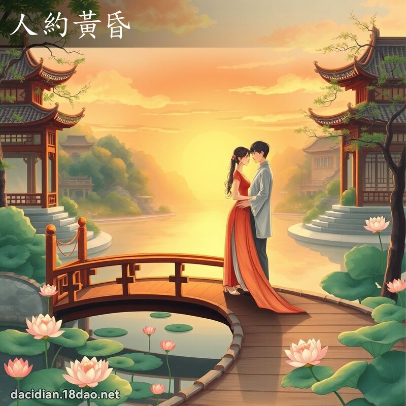 人约黄昏 - 国语大辞典配图