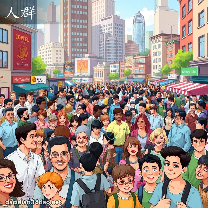 人群 - 国语大辞典配图