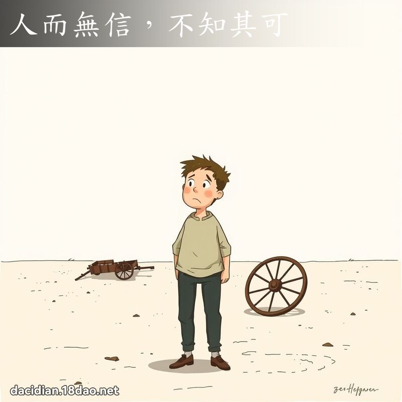 人而無信，不知其可 - 國語大辭典配圖