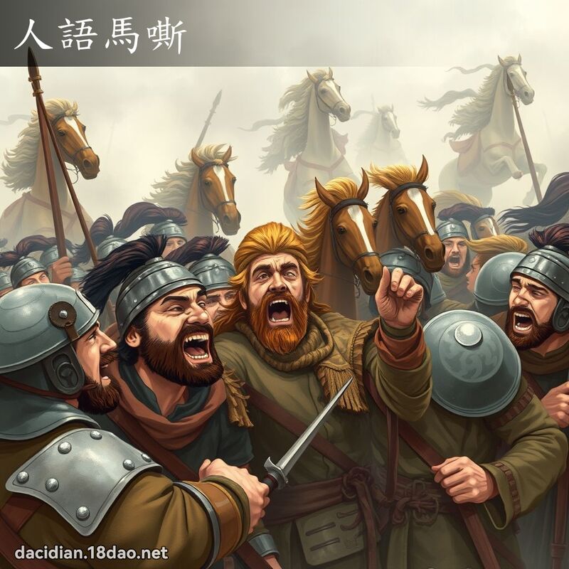 人語馬嘶 - 國語大辭典配圖
