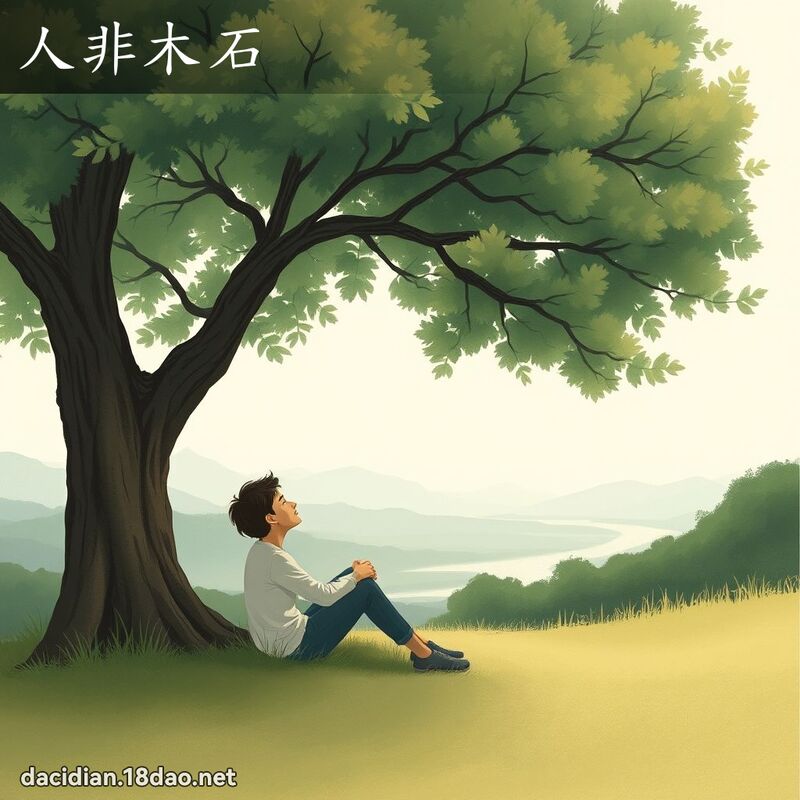 人非木石 - 国语大辞典配图