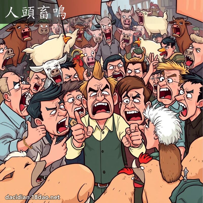 人头畜鸣 - 国语大辞典配图