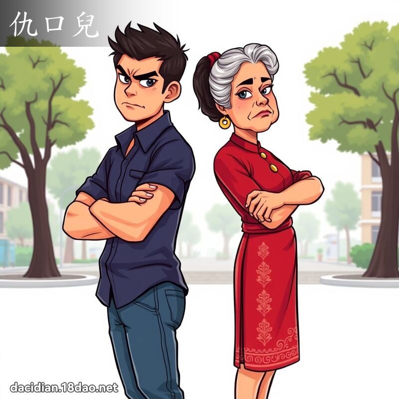 仇口兒 - 國語大辭典配圖