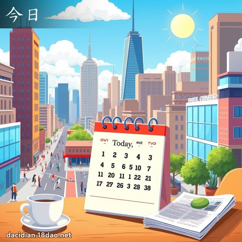 今日 - 国语大辞典配图