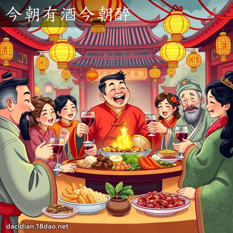 今朝有酒今朝醉 - 国语大辞典配图