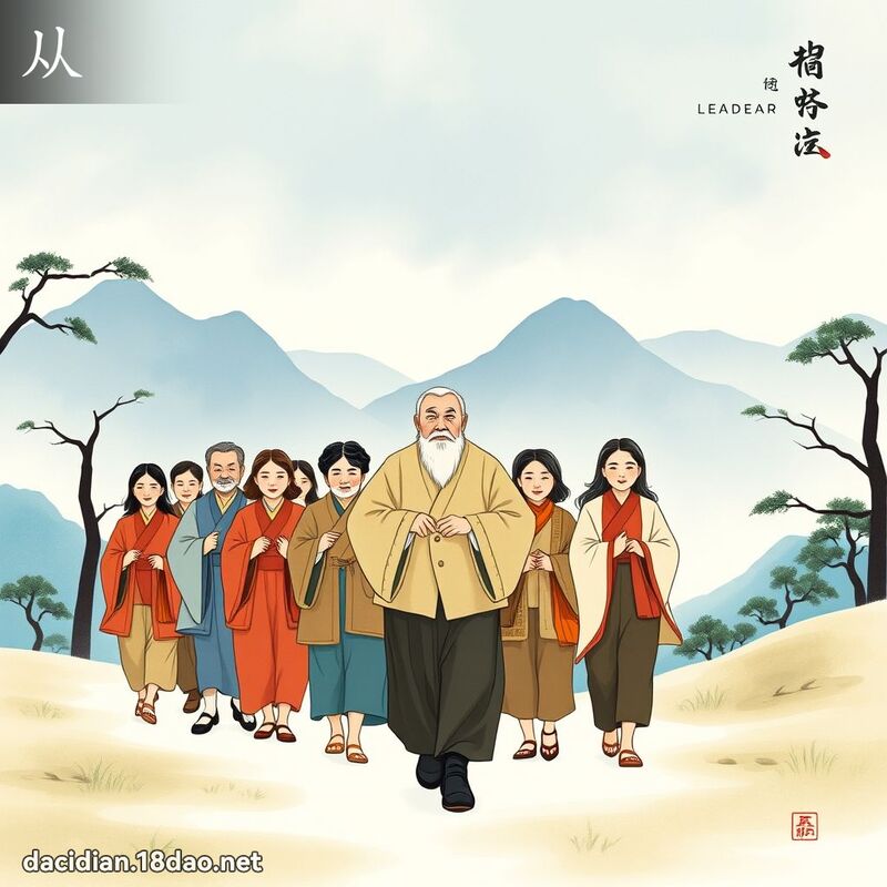 汉字: 从 (多音字)