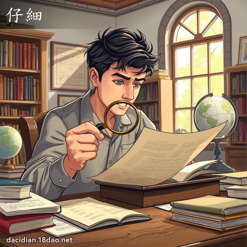 仔细 - 国语大辞典配图