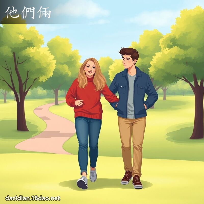 他們倆 - 國語大辭典配圖