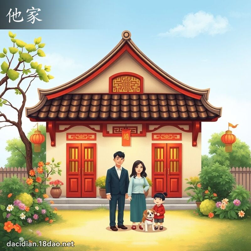他家 - 国语大辞典配图