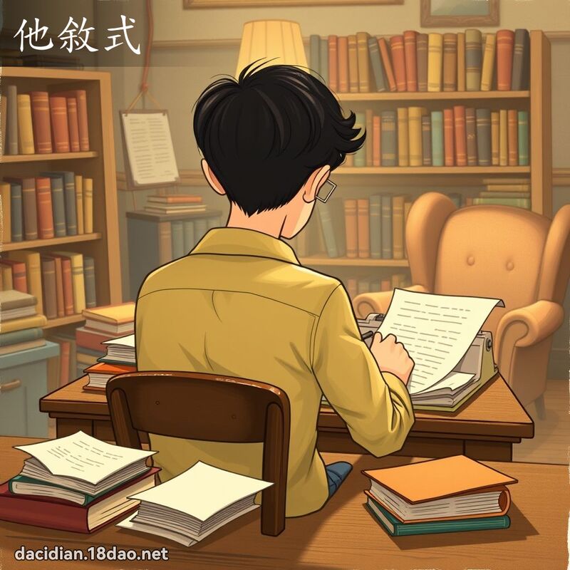 他敘式 - 国语大辞典配图