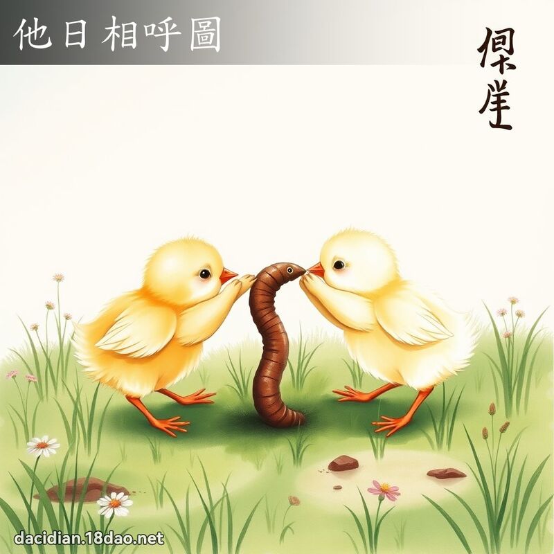 他日相呼图 - 国语大辞典配图