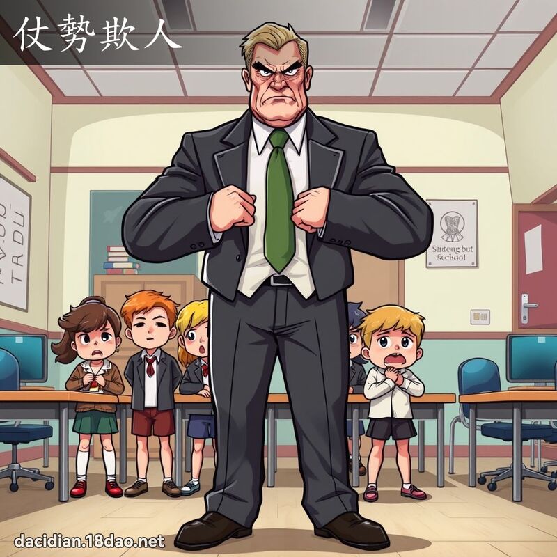 仗势欺人 - 国语大辞典配图