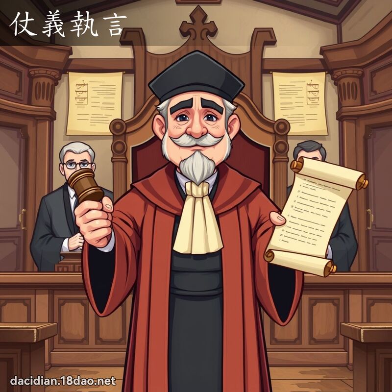 仗義執言 - 國語大辭典配圖