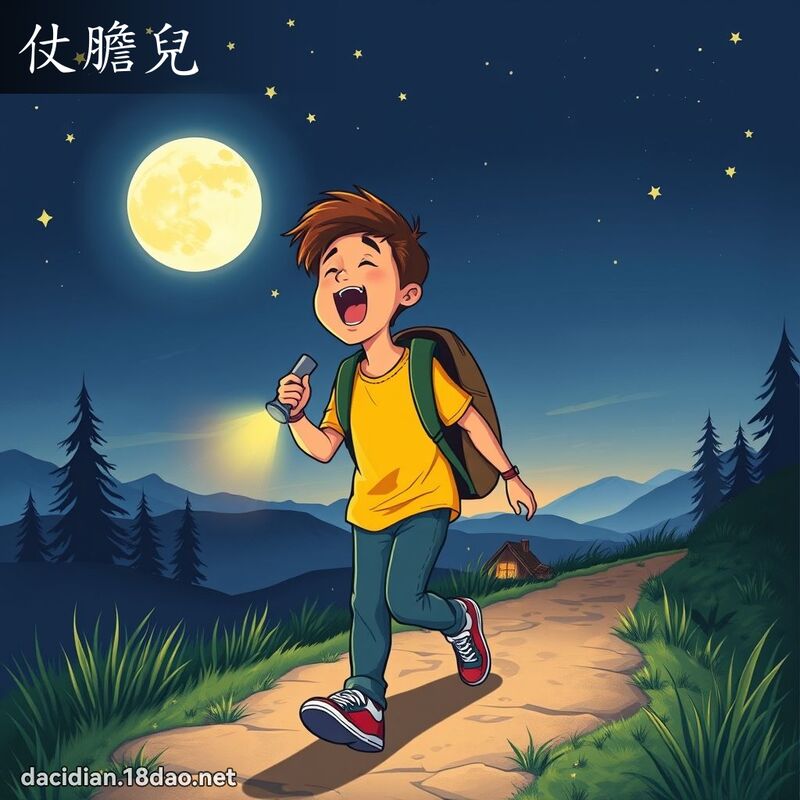 仗膽兒 - 國語大辭典配圖