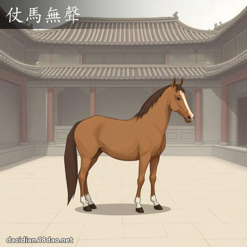 仗馬無聲 - 國語大辭典配圖