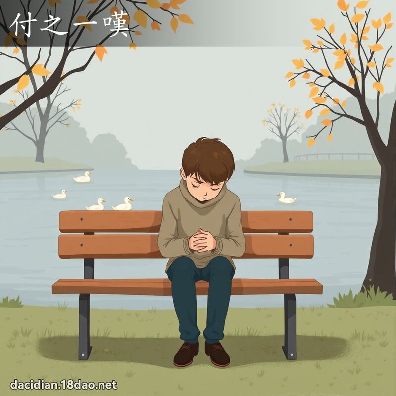 付之一嘆 - 国语大辞典配图