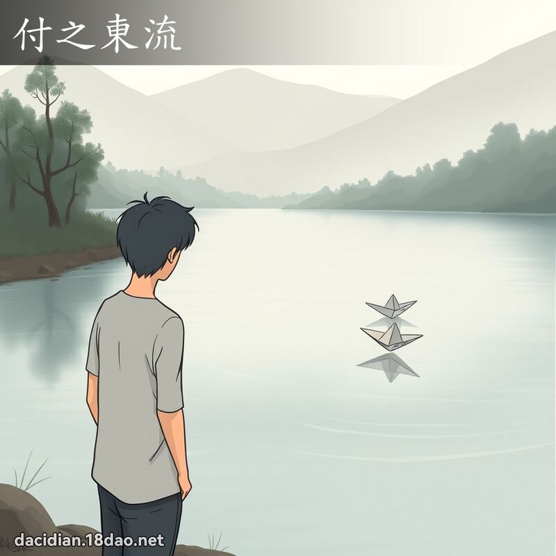 付之東流 - 國語大辭典配圖