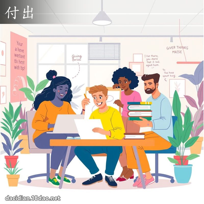 付出 - 国语大辞典配图