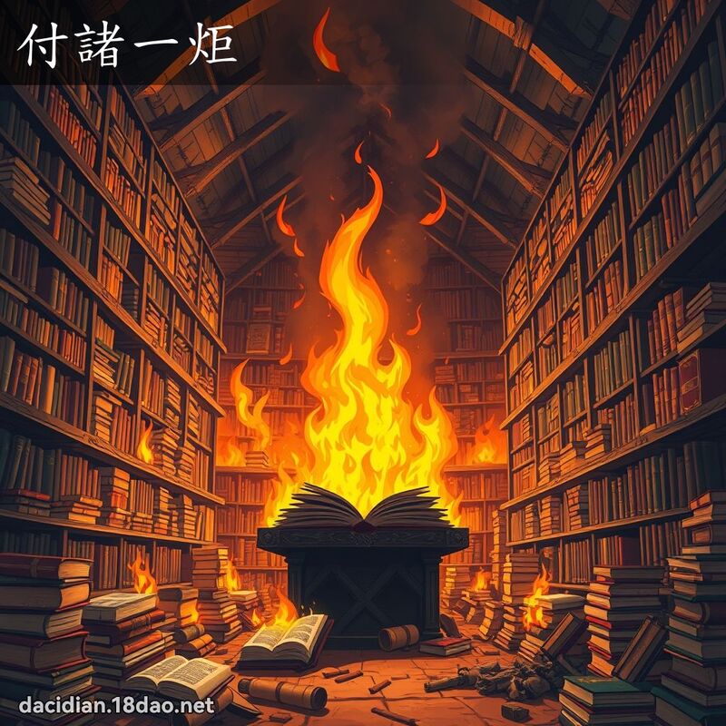 付诸一炬 - 国语大辞典配图