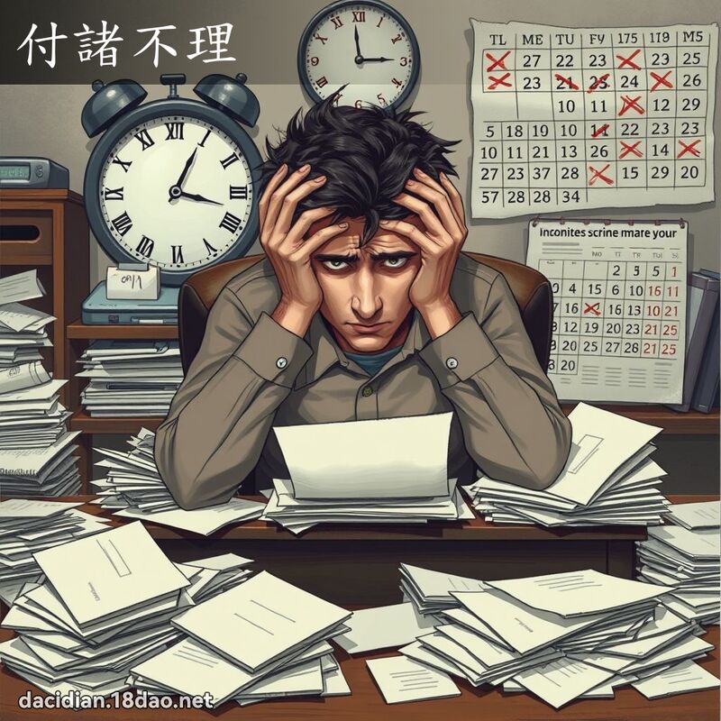 付诸不理 - 国语大辞典配图