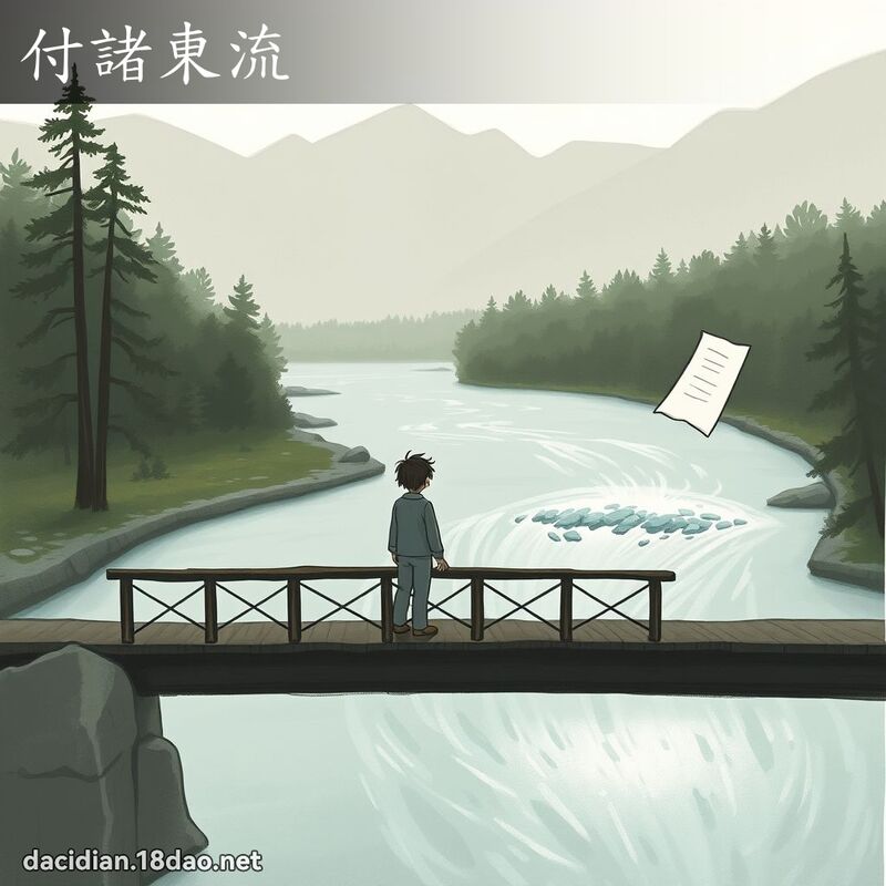 付諸東流 - 國語大辭典配圖