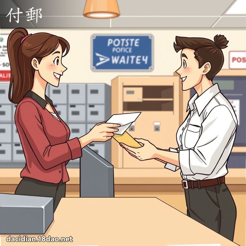 付邮 - 国语大辞典配图