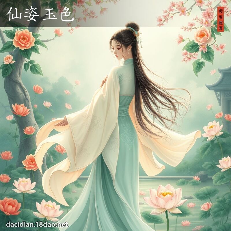 仙姿玉色 - 國語大辭典配圖