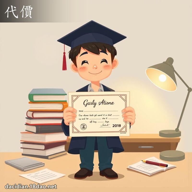 代價 - 國語大辭典配圖
