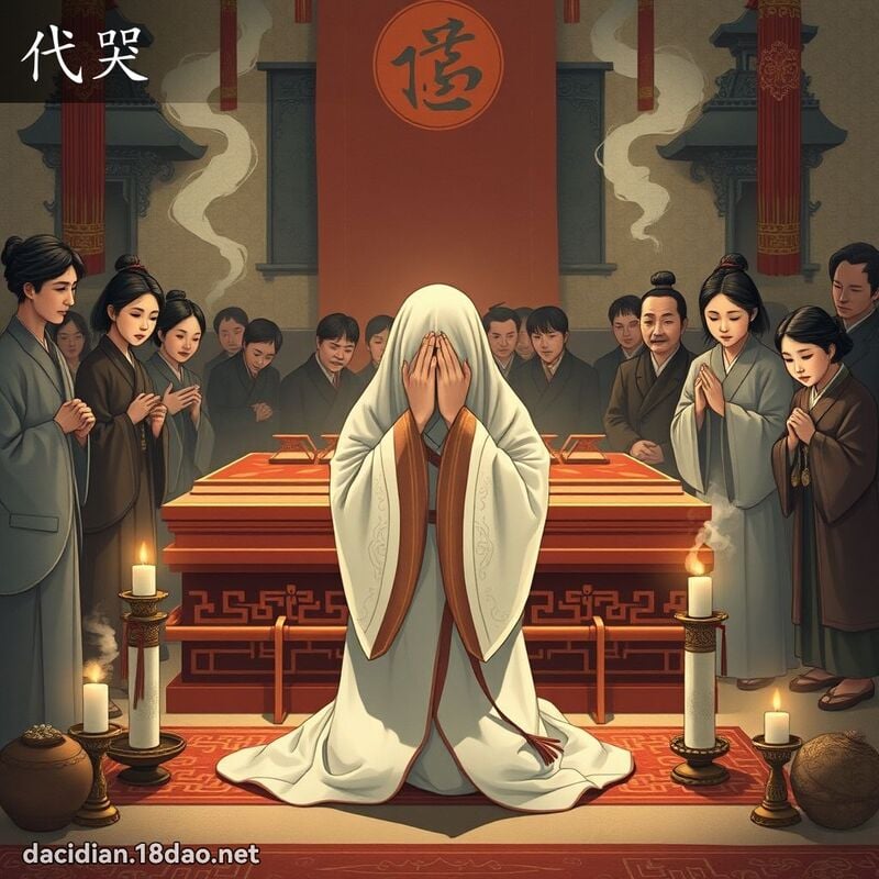 代哭 - 国语大辞典配图