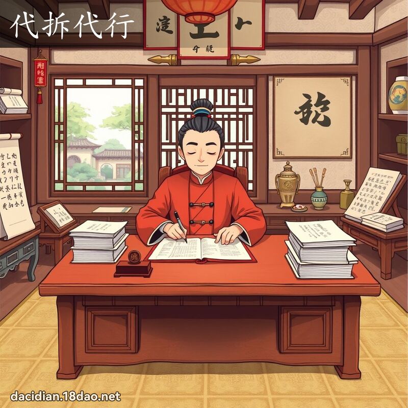 代拆代行 - 國語大辭典配圖