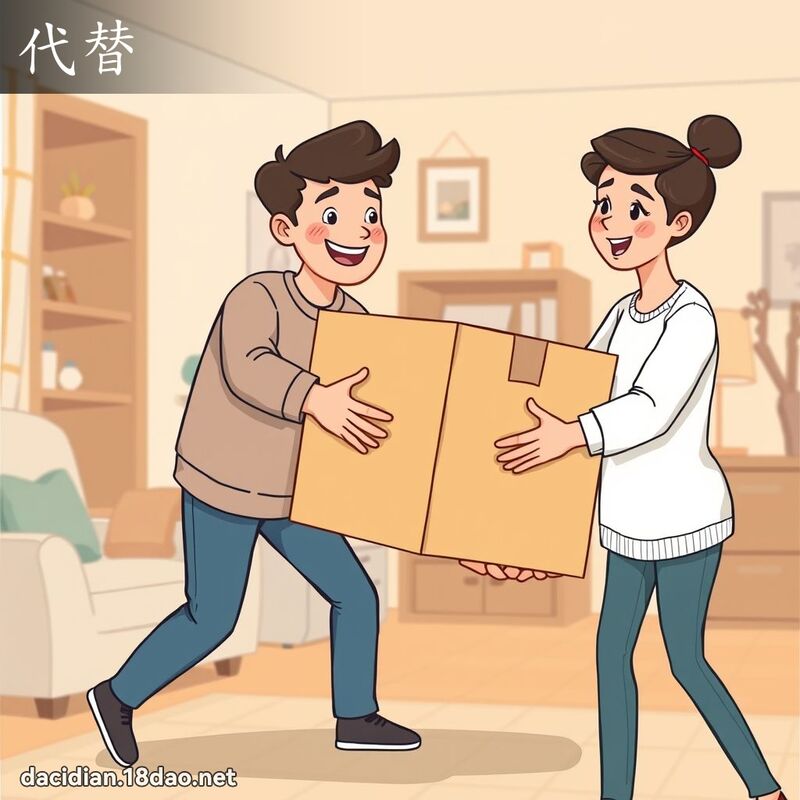 代替 - 国语大辞典配图