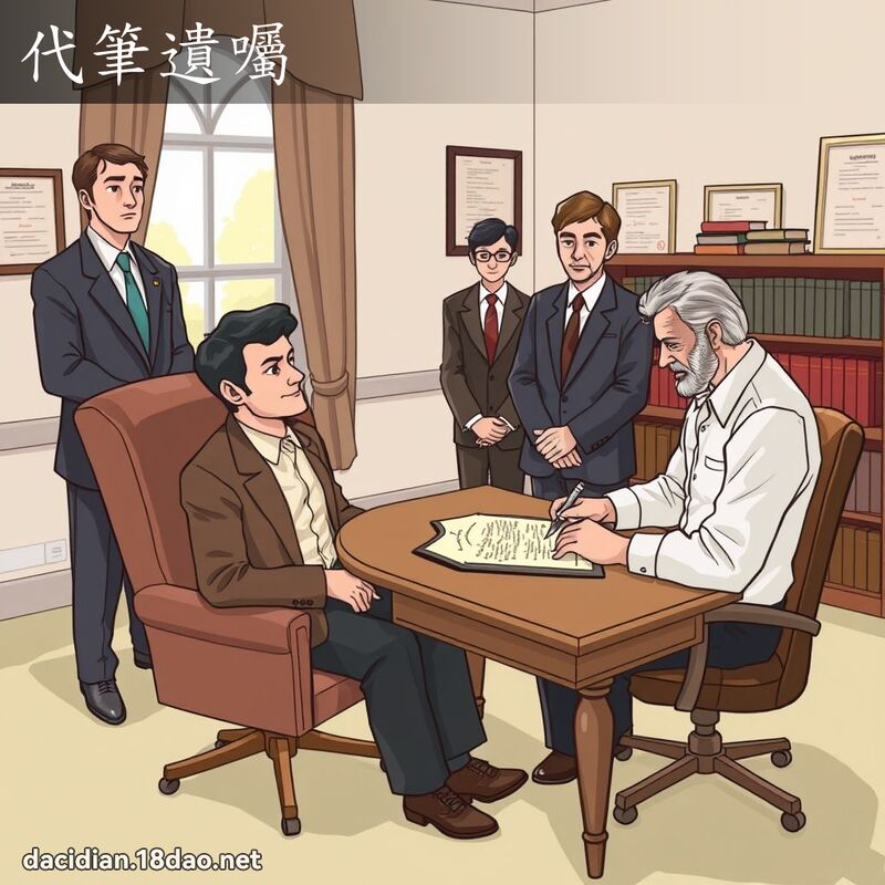 代笔遗嘱 - 国语大辞典配图