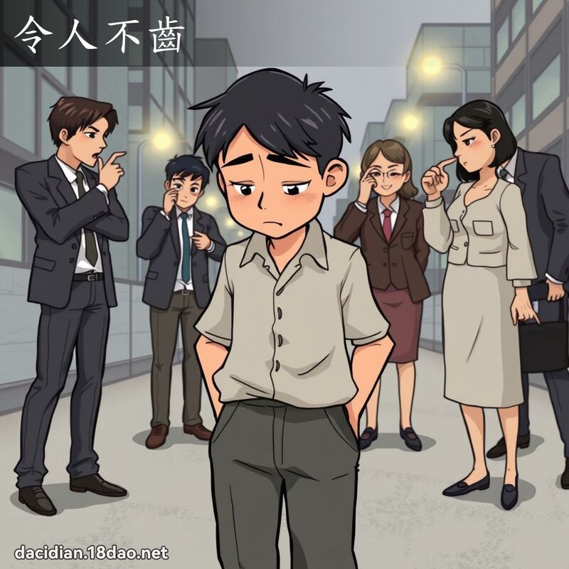 令人不齿 - 国语大辞典配图