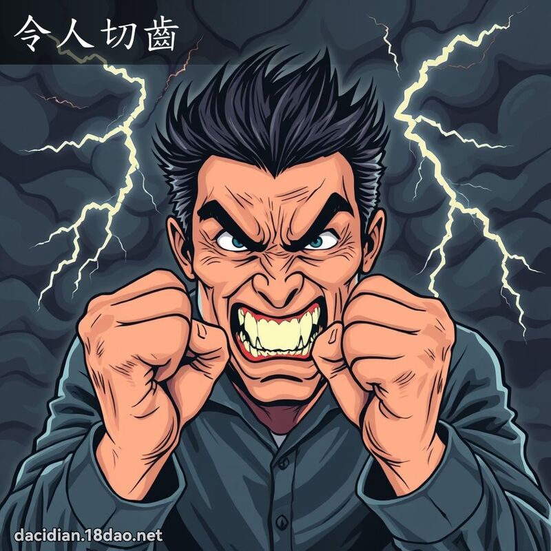 令人切齿 - 国语大辞典配图