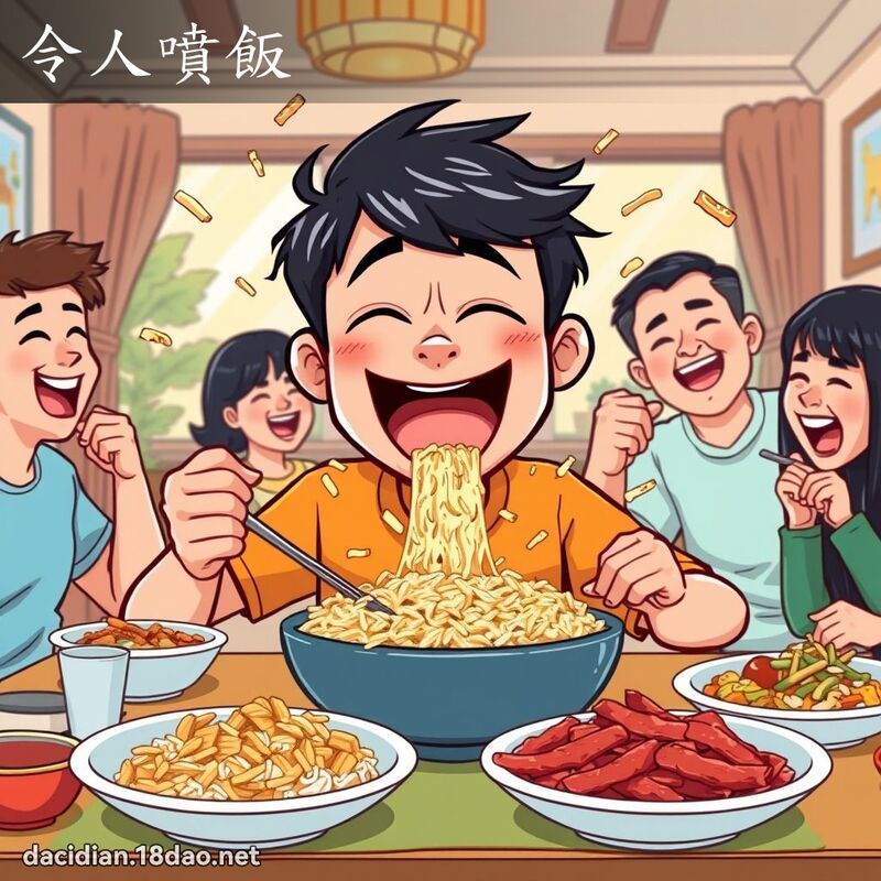 令人喷饭 - 国语大辞典配图