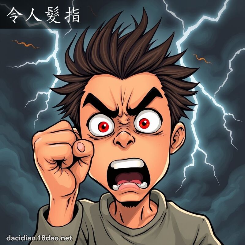 令人髮指 - 國語大辭典配圖