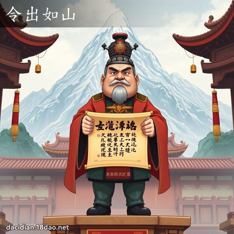 令出如山 - 國語大辭典配圖