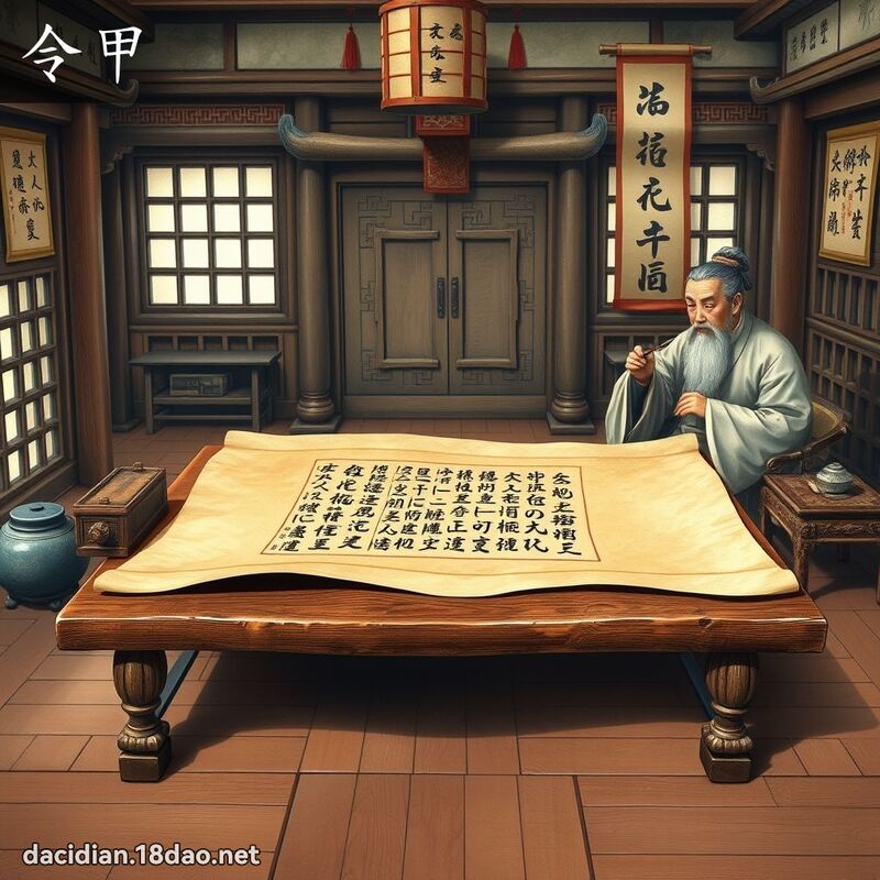 令甲 - 國語大辭典配圖