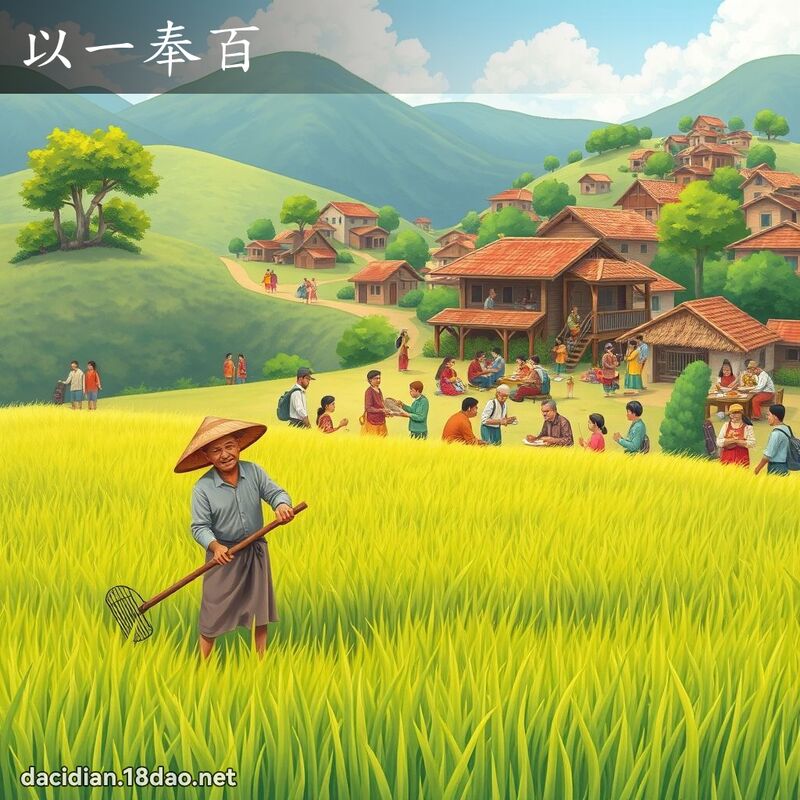 以一奉百 - 國語大辭典配圖