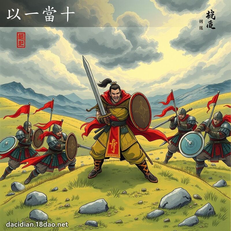 以一當十 - 國語大辭典配圖